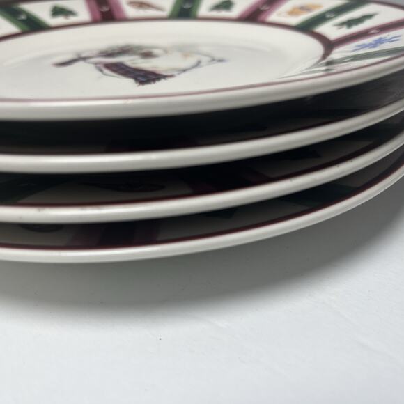 Pfaltzgraff Winter Holiday Snow Bear Salad/Dessert Plate Set of 4 8 1/4 in - Picture 2 of 6